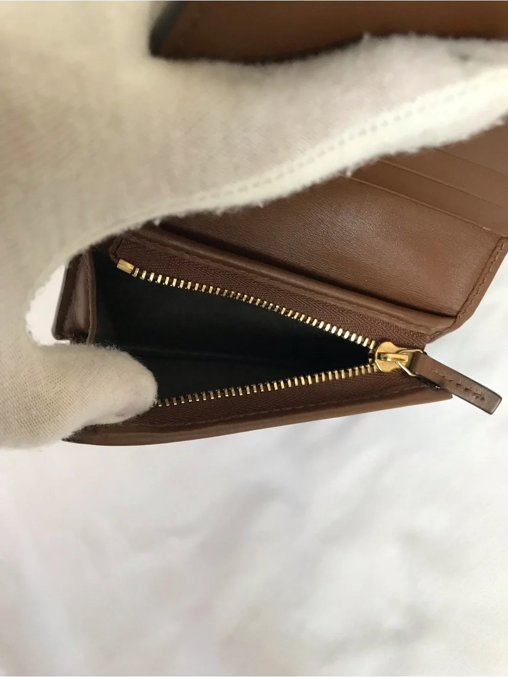 Gucci Leather/PVC Compact Wallet Monogram